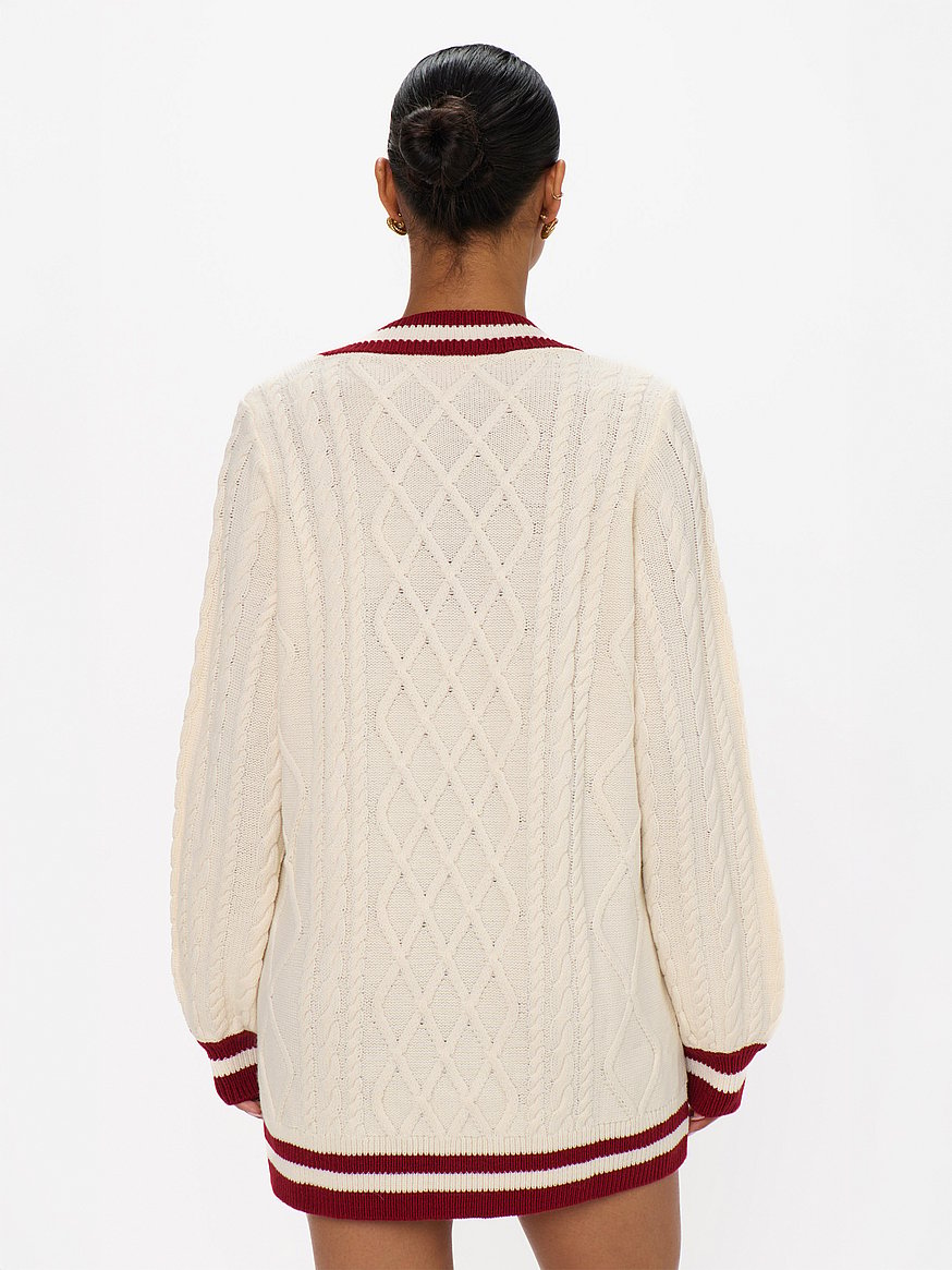 cable knit sweater dress victoria's secret Victoria's Secret Moda International Oversized Sweater Dress Gray Size XS