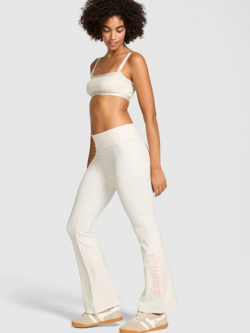 Soft Modal Foldover Kick-Flare Leggings