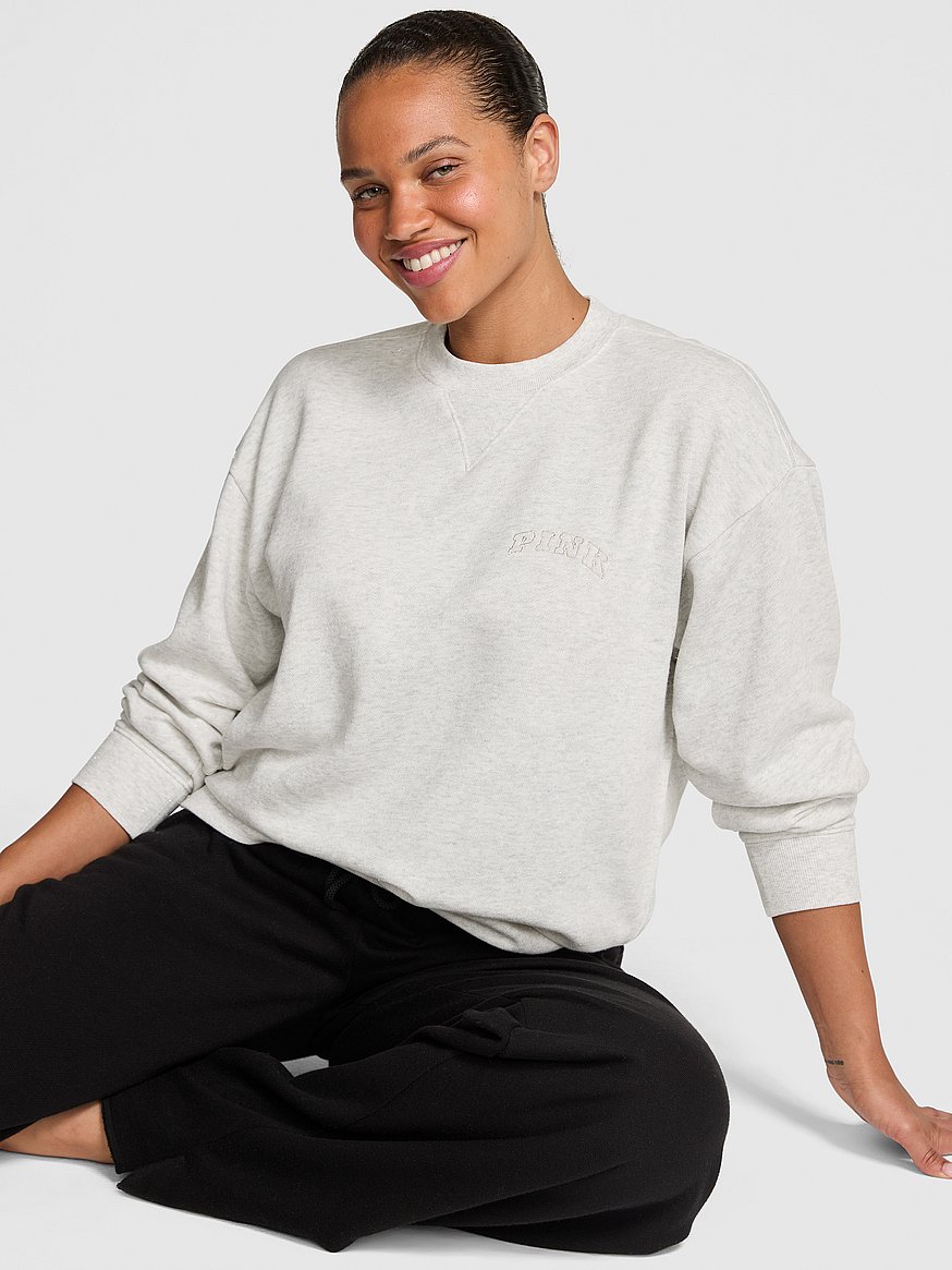 Ivy Fleece Oversized Crew Sweatshirt