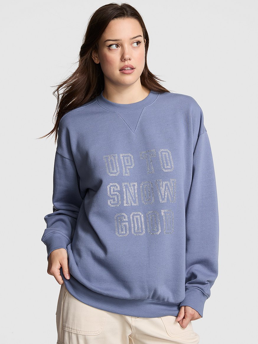 Ivy Fleece Oversized Crew Sweatshirt