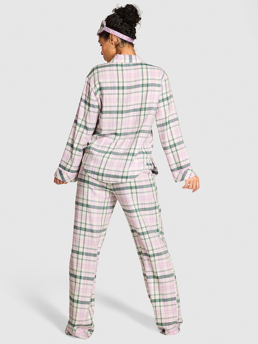 3-Piece Flannel Eye Mask & Long Pajama Set