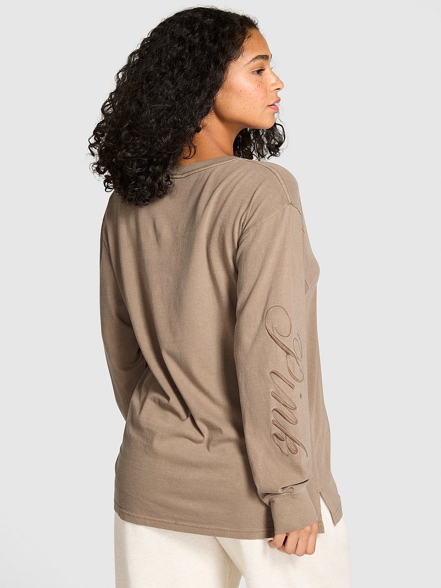 Campus Cotton Long-Sleeve Tee