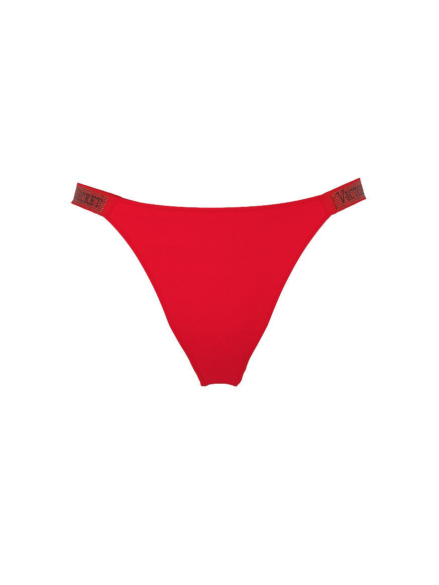 Logo Shine Strap Brazilian Panty