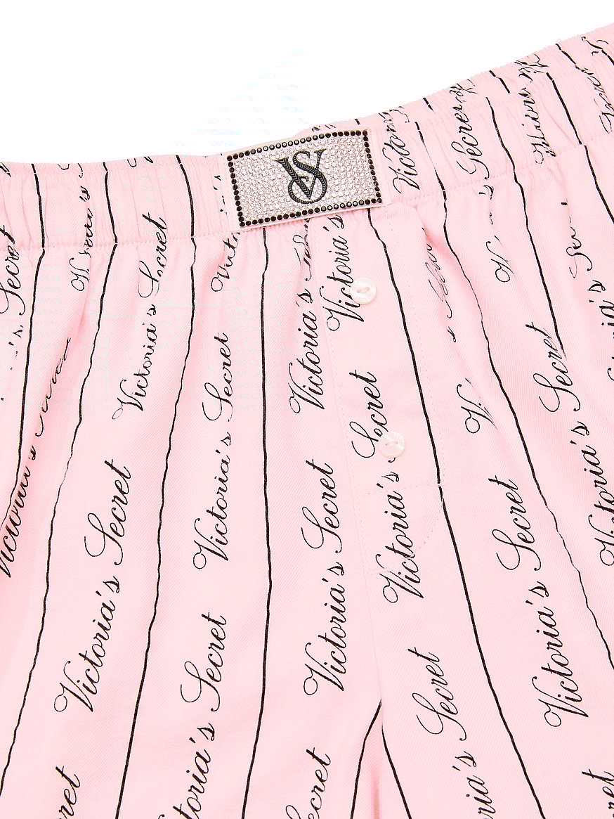 Flannel Long-Sleeve Short Tee-Jama Set