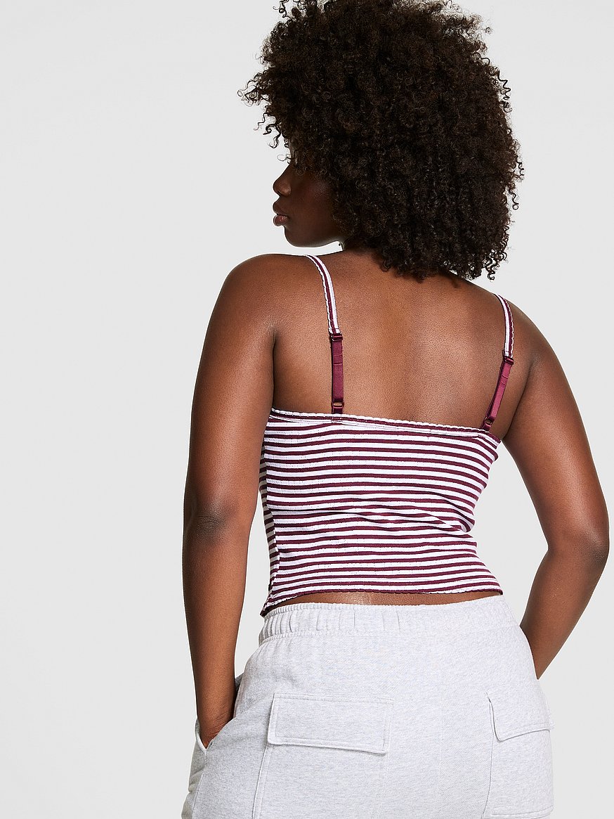 Pointelle Henley Cami