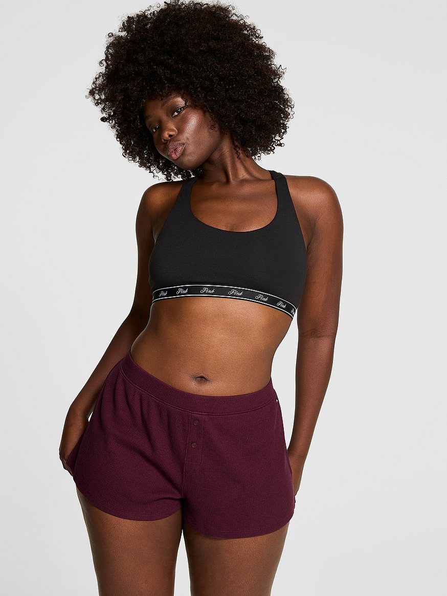 Thermal Henley Pajama Shorts