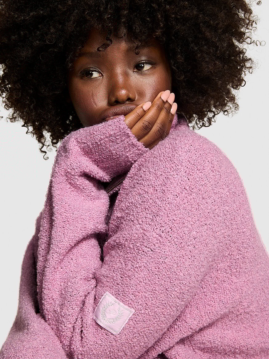 Cozy Bouclé Half-Zip Sweater