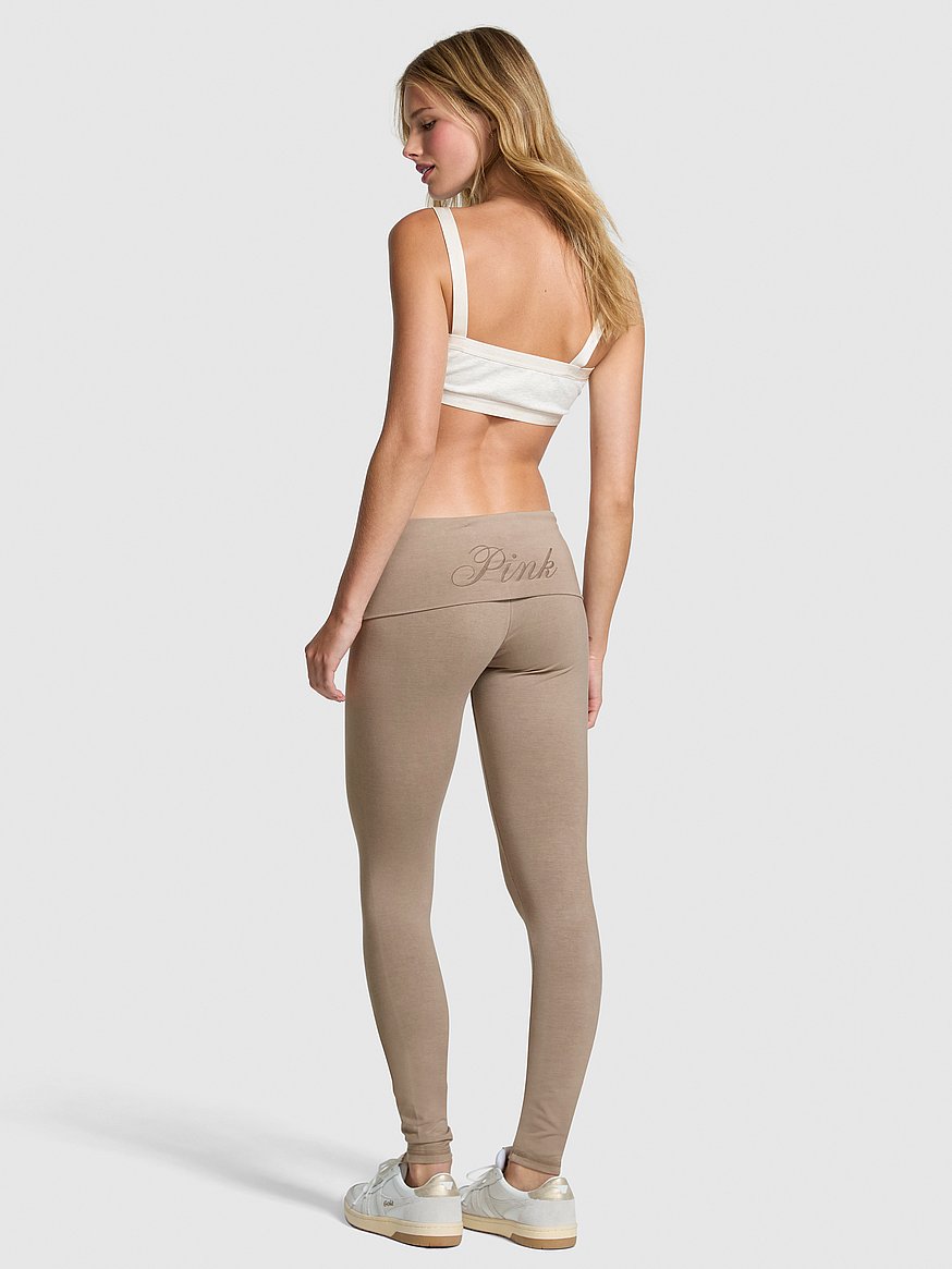 All-Day Cotton Foldover Leggings