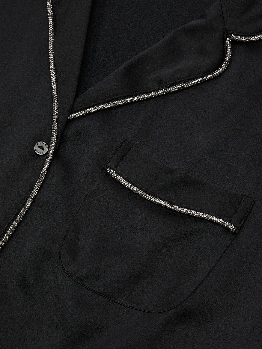 Glazed Satin Shine Long Pajama Set