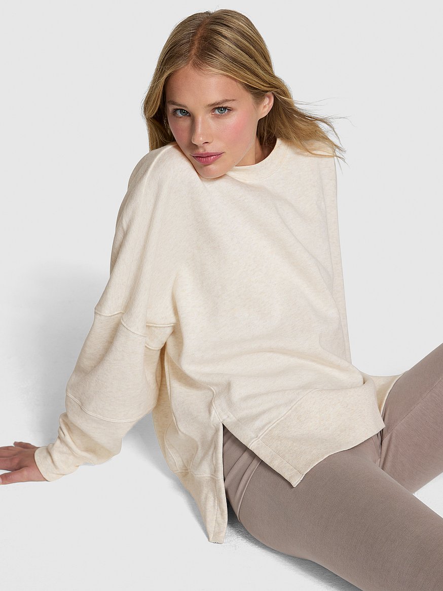 Ivy Fleece Tunic Crew Sweatshirt