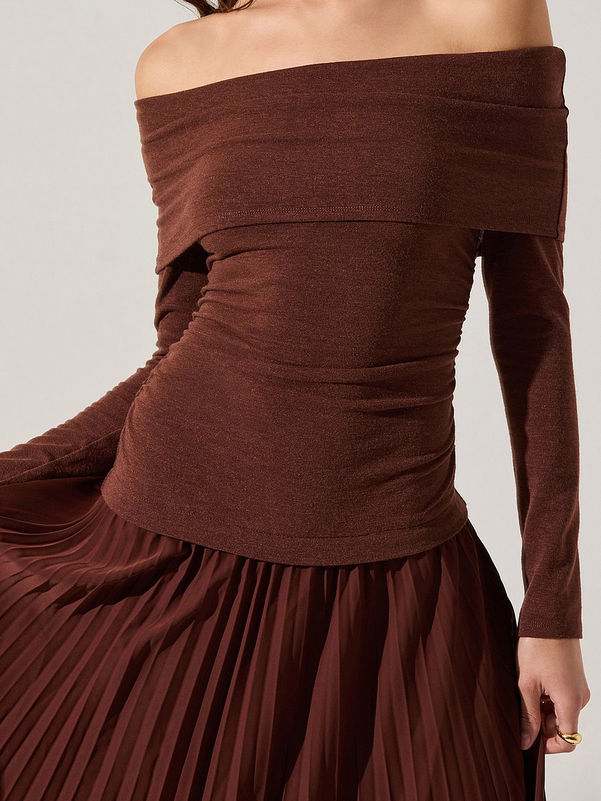 brown mixed media dress Boden Women's Zip-front Mix Media Dress in Brown main image 1