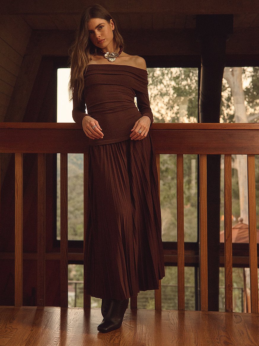 victoria secret brown dress Ganache Brown Maxi Feathersoft Essentials Slip Dress