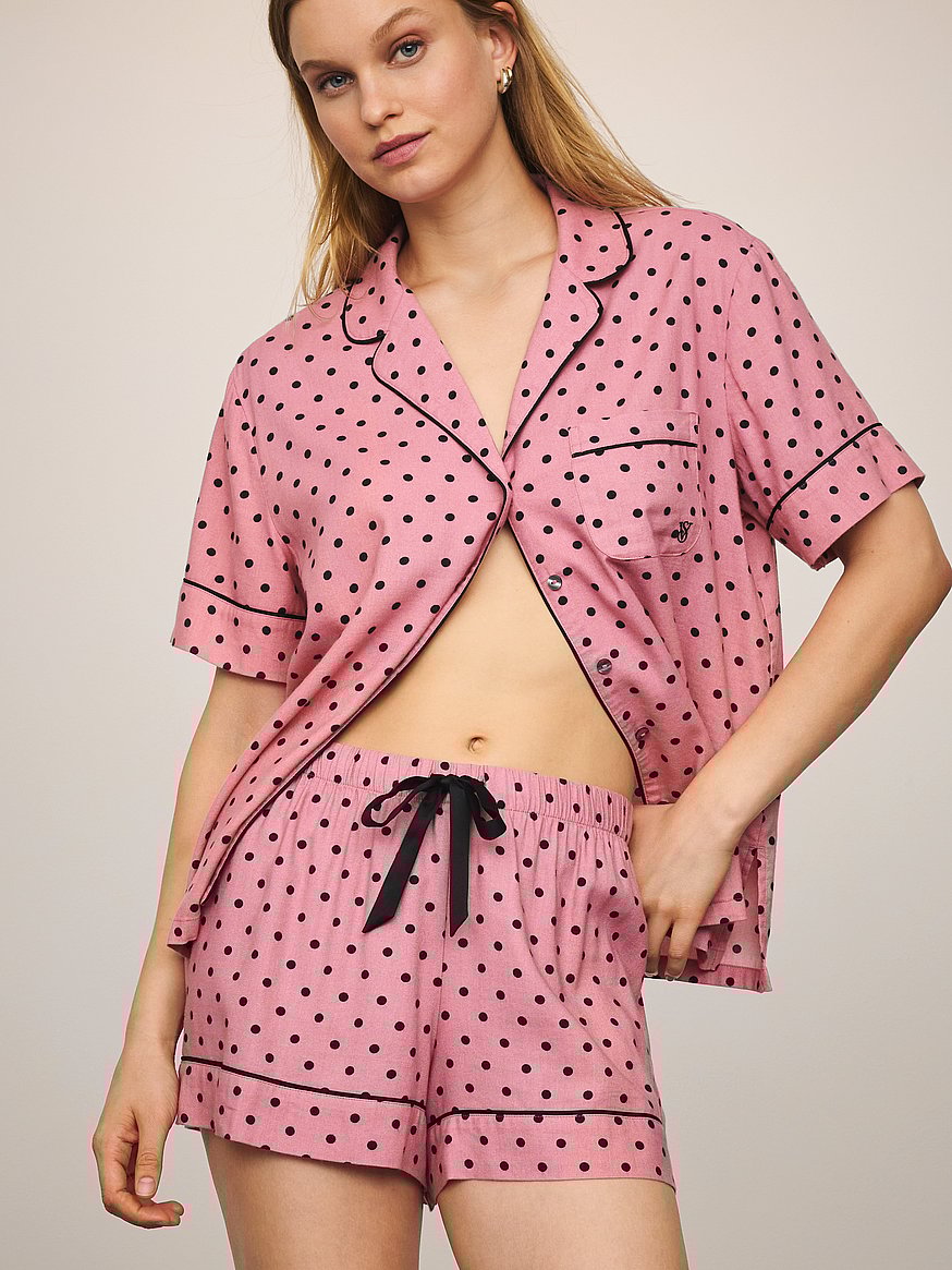 Buy Flannel Short Pajama Set, Print - Order Pajamas Sets online - Victoria's Secret US