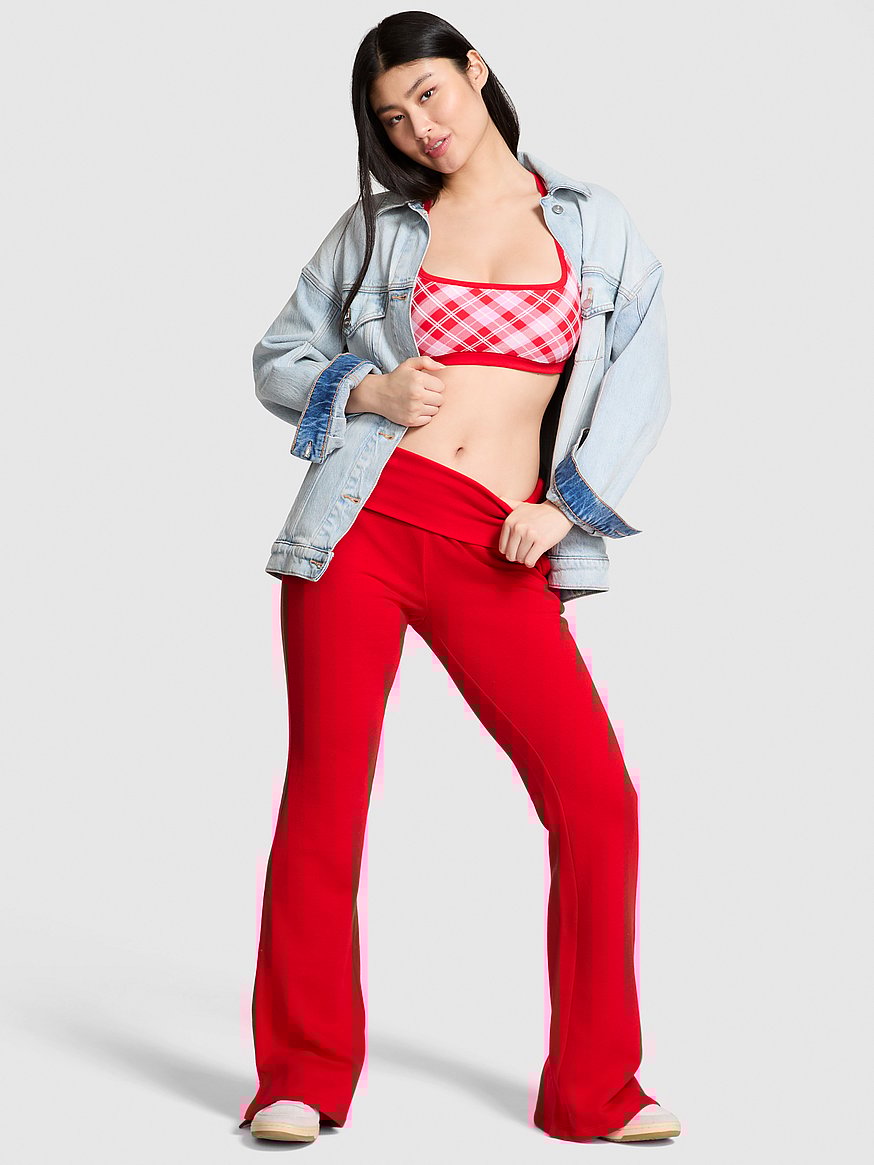 Ivy Fleece Foldover Flare Sweatpants