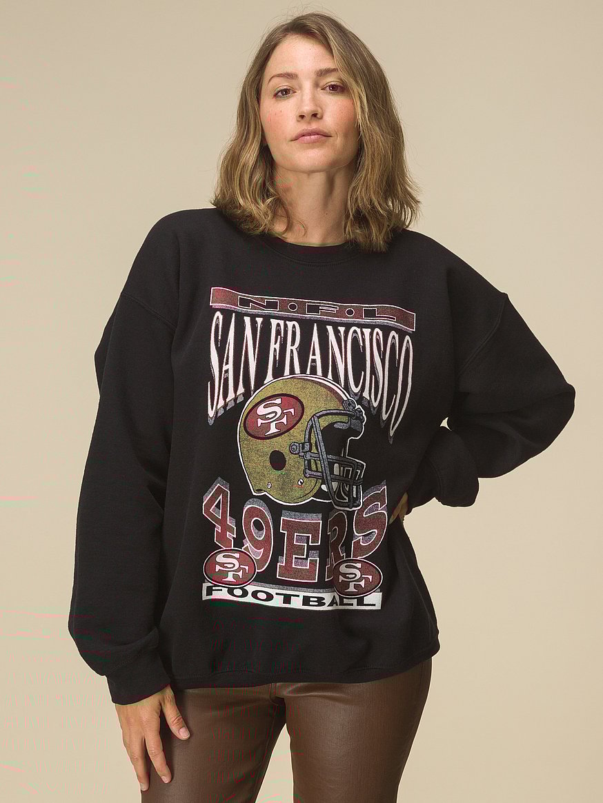 49ers Helmet Crew Fleece Sweatshirt