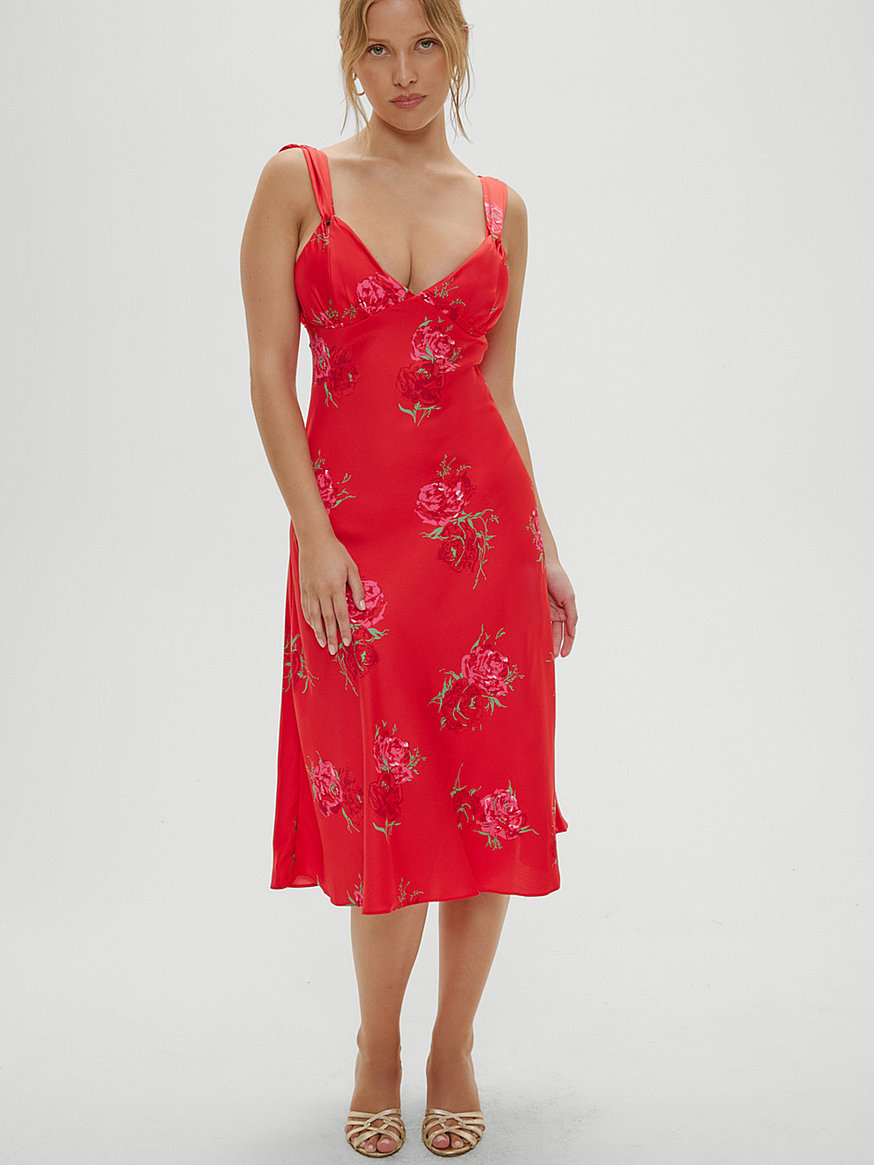 strapless open back dress Think It Through Red Babydoll Dress – Shop the Mint main image 0