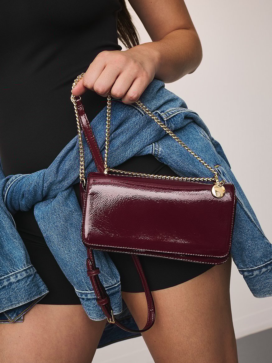 Buy City Mini Crossbody Bag, Sangria Red Patent - Order Bags online - Victoria's Secret US