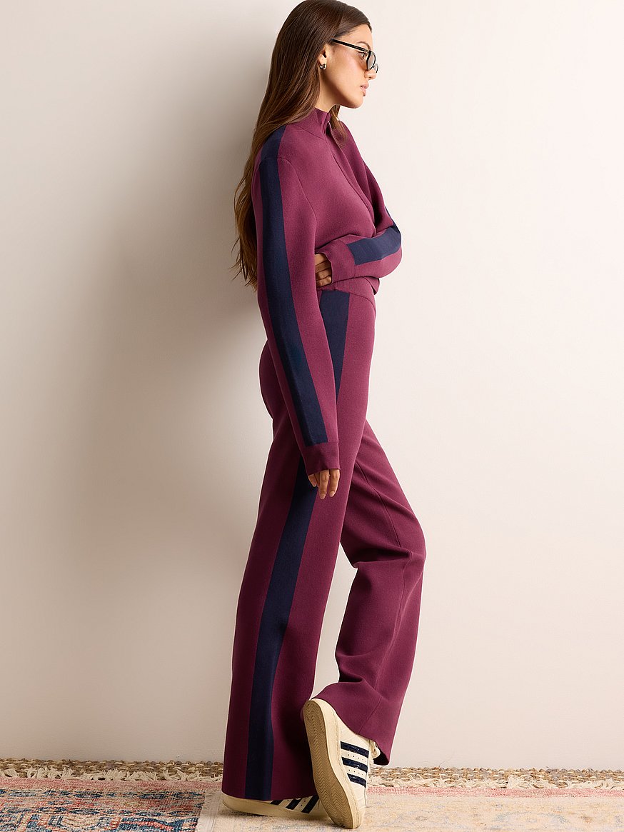 Buy Marlow Full Zip Sweatshirt, Dark Dahlia - Order Hoodies