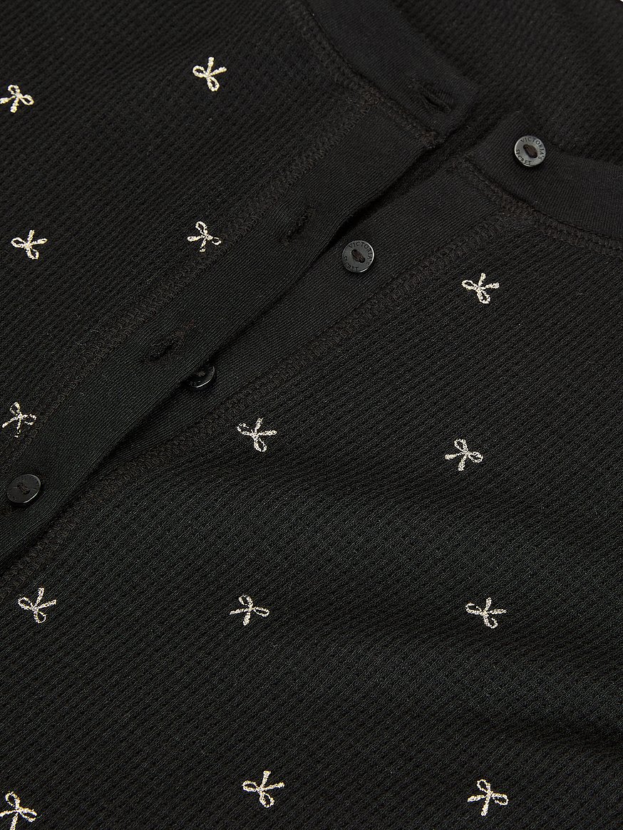 Soft Thermal Henley Short Pajama Set