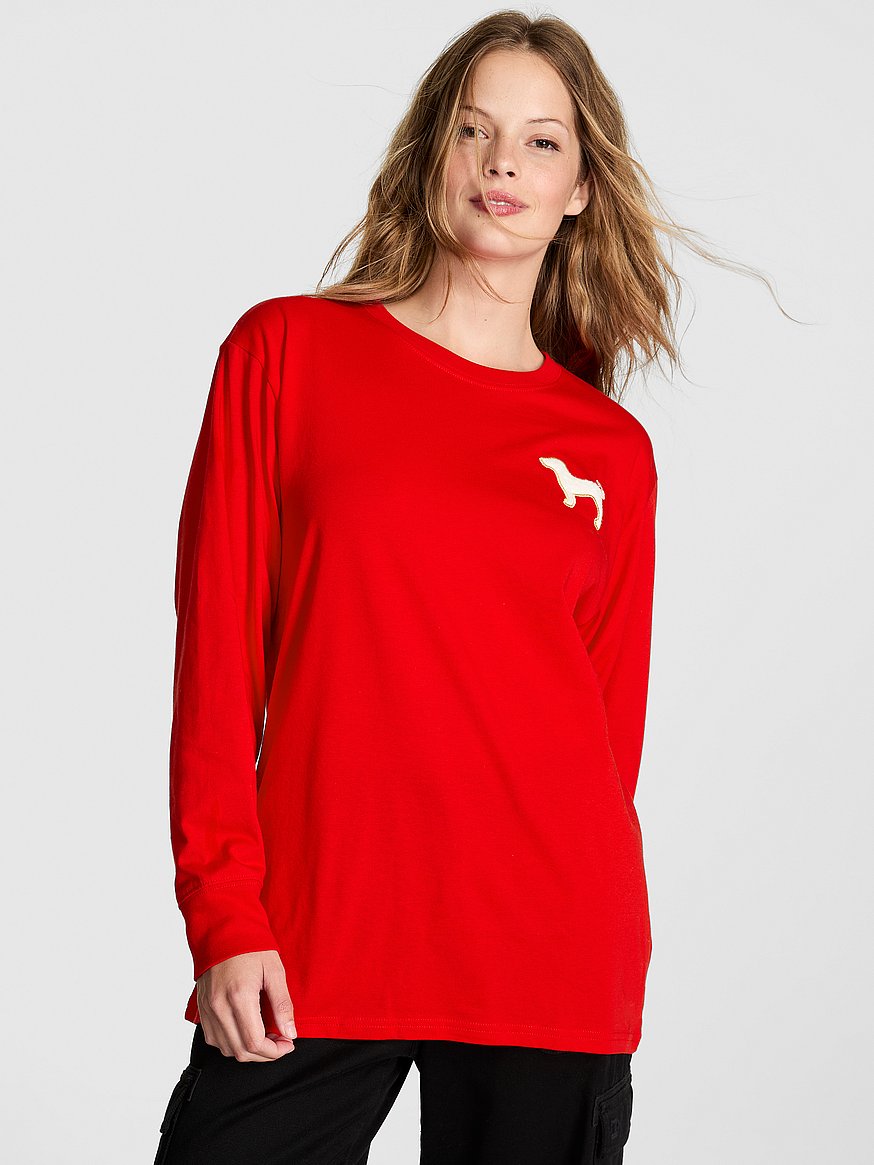 Campus Cotton Long-Sleeve Tee