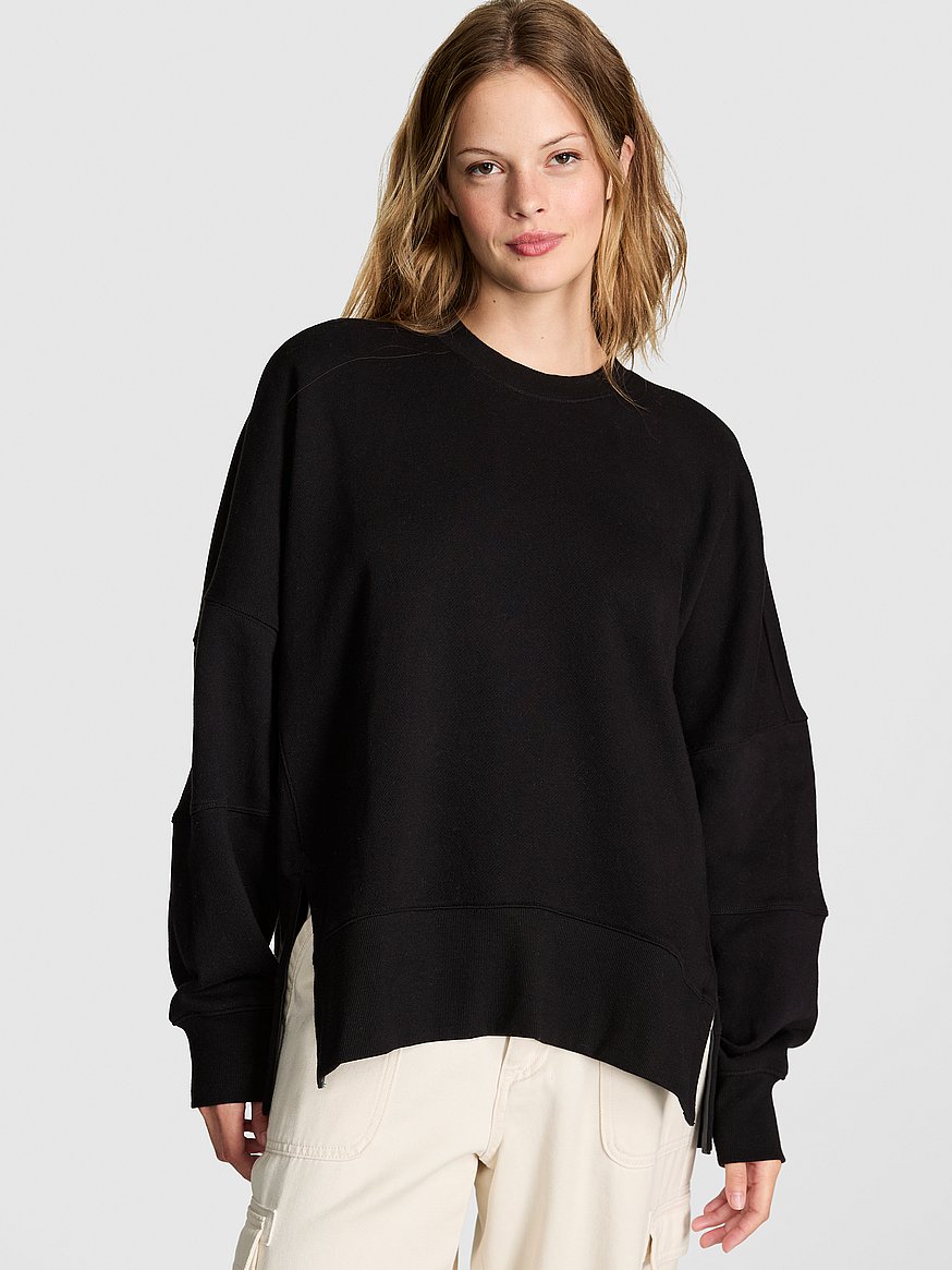 Ivy Fleece Tunic Crew Sweatshirt