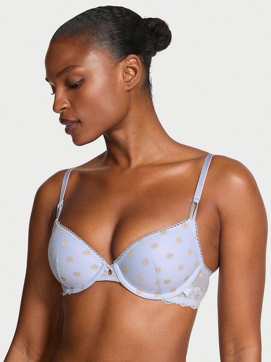 Sexy Tee Sheer Heritage Shimmer Dot Lightly Lined Demi Bra