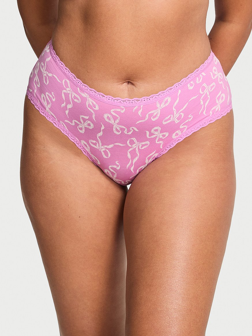 Cotton Lace-Waist Cheeky Panty