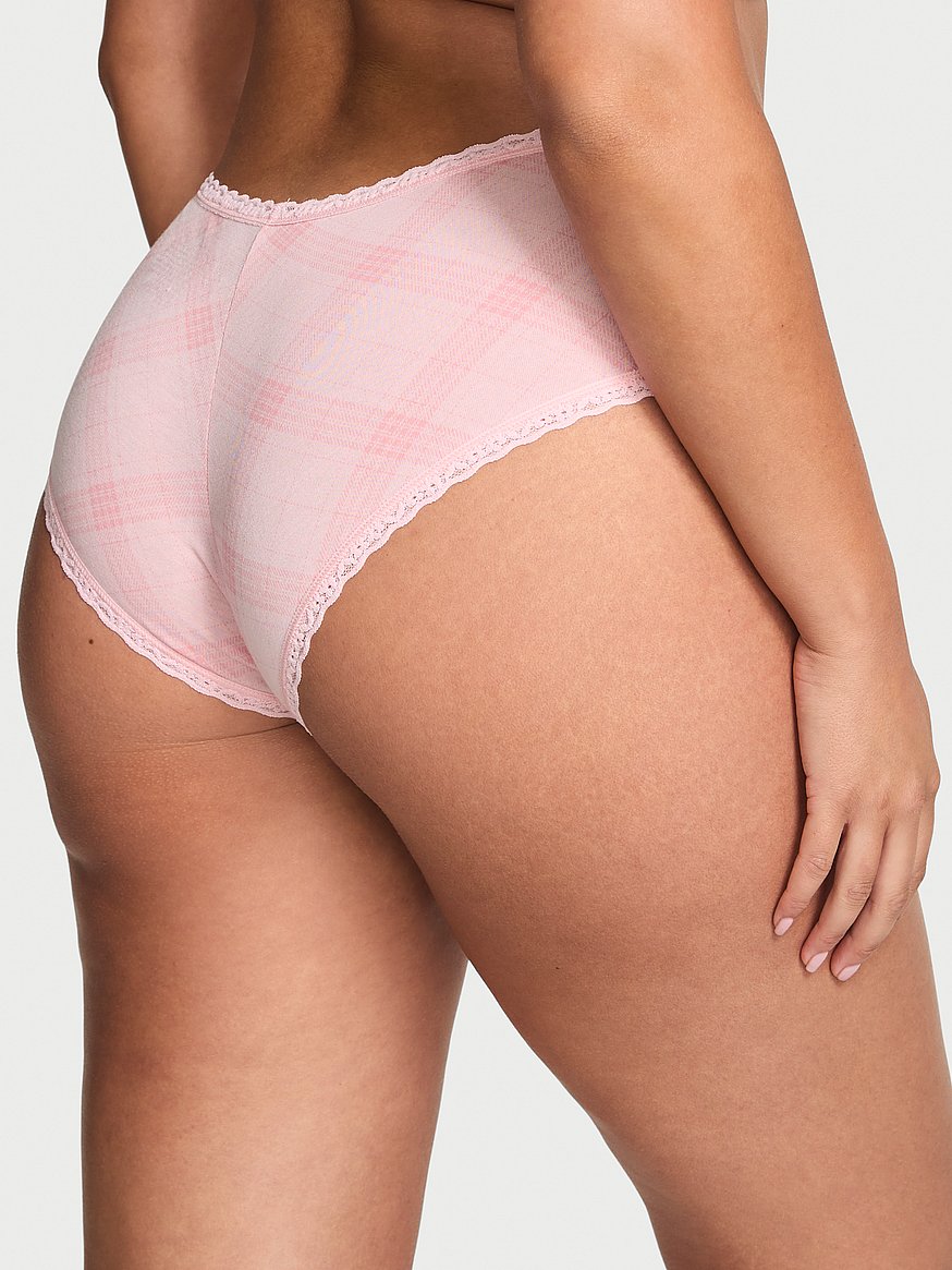 Cotton Lace-Waist Cheeky Panty