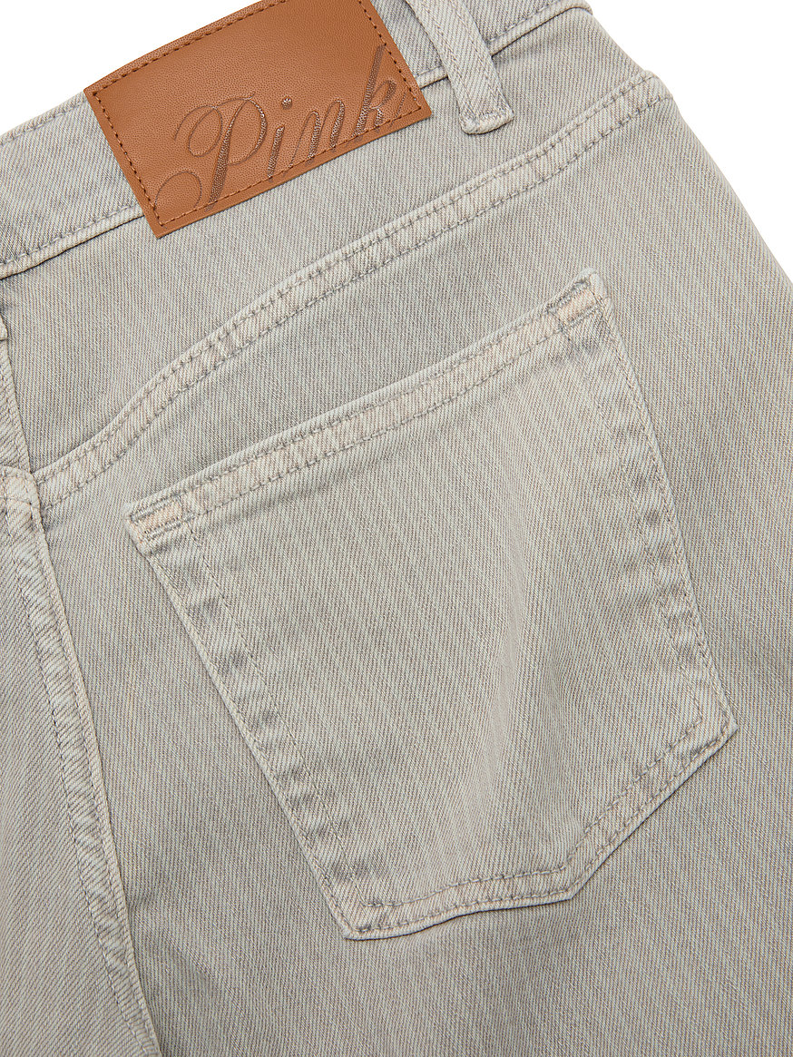 Denim by PINK Mid-Rise Baggy Wide-Leg Jeans