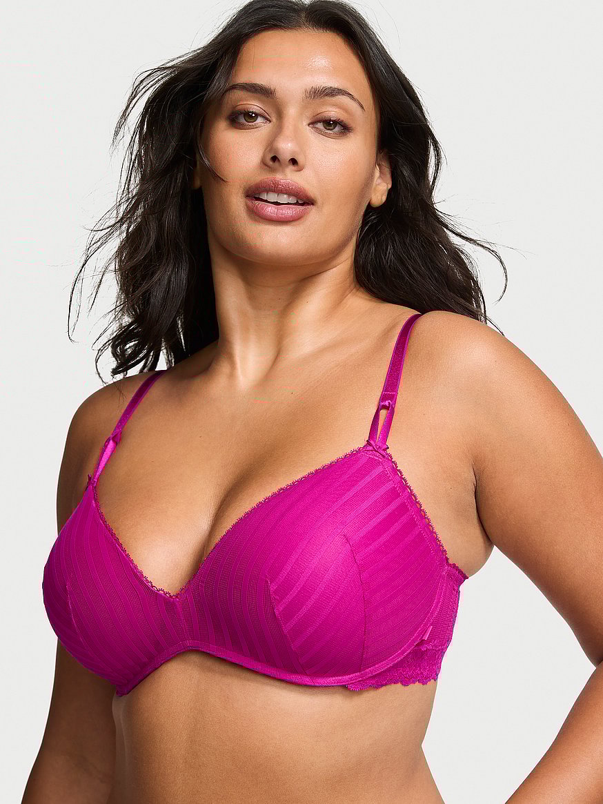 Sexy Tee Sheer Heritage Stripe Wireless Push-Up Bra