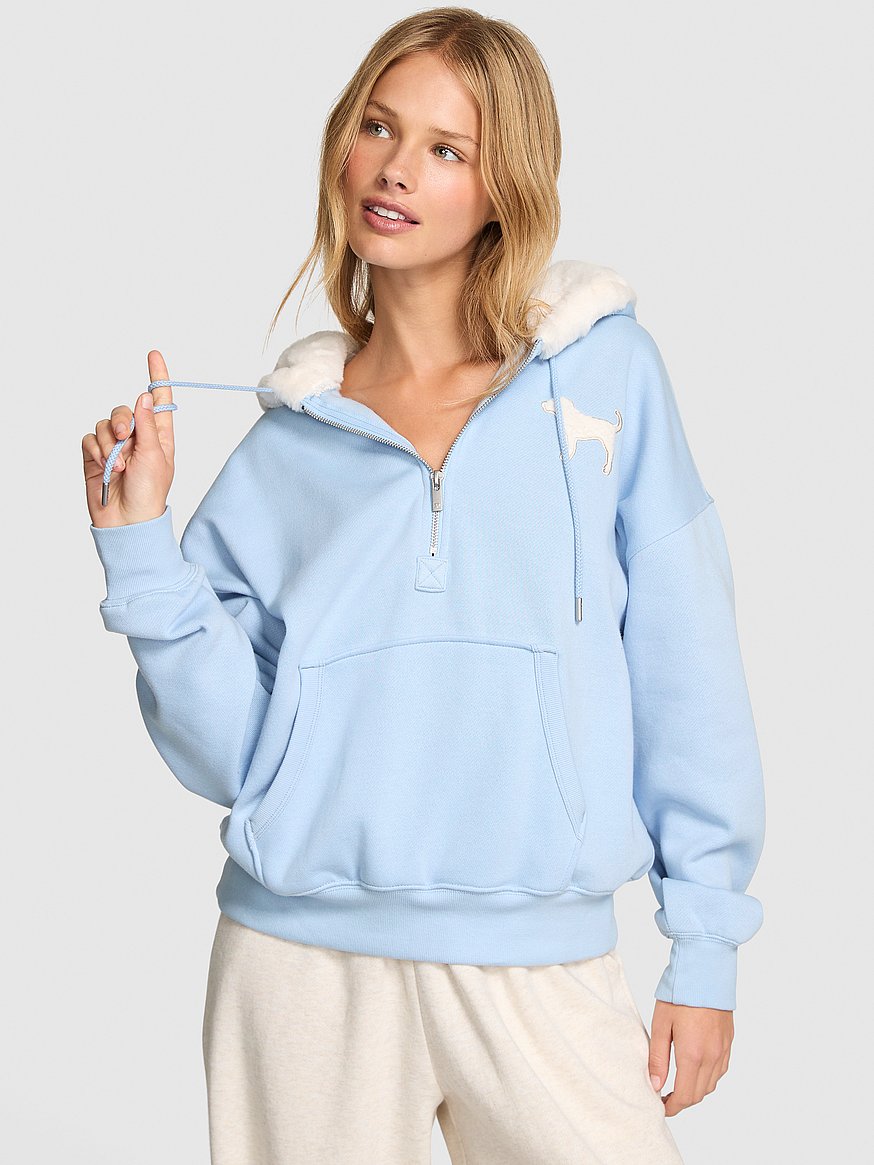 Ivy Fleece Campus Half-Zip Hoodie