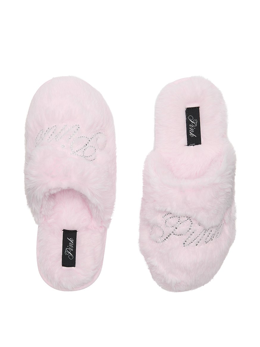Faux-Fur Closed-Toe Slippers