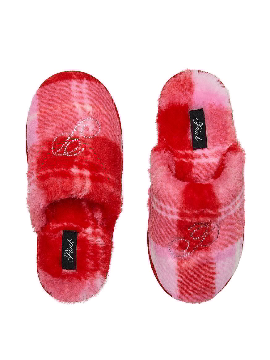 Faux-Fur Closed-Toe Slippers