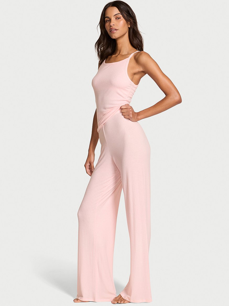 Modal Wide-Rib Lounge Tank & Pants Set
