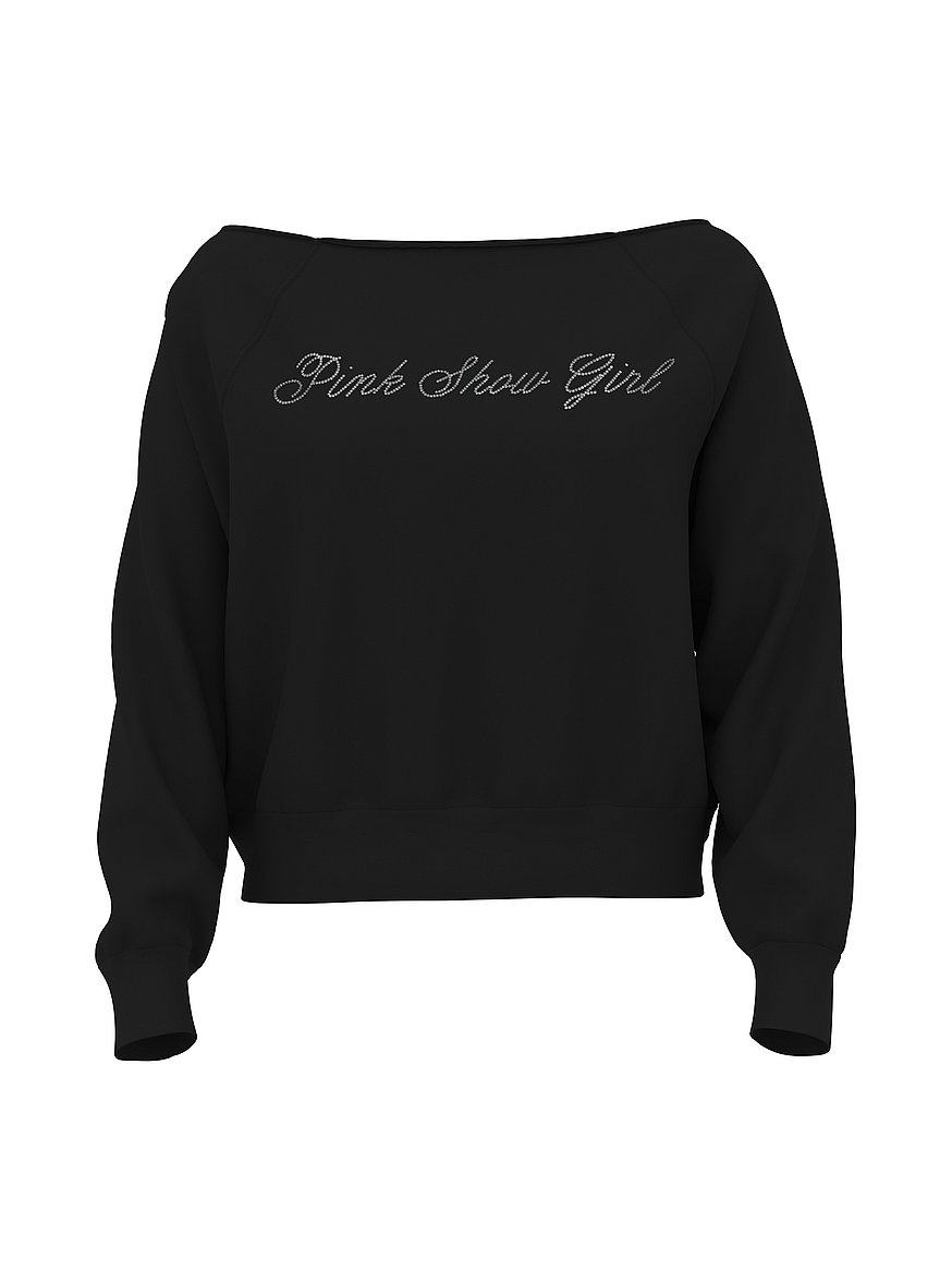 Ivy Fleece Off-The-Shoulder Sweatshirt