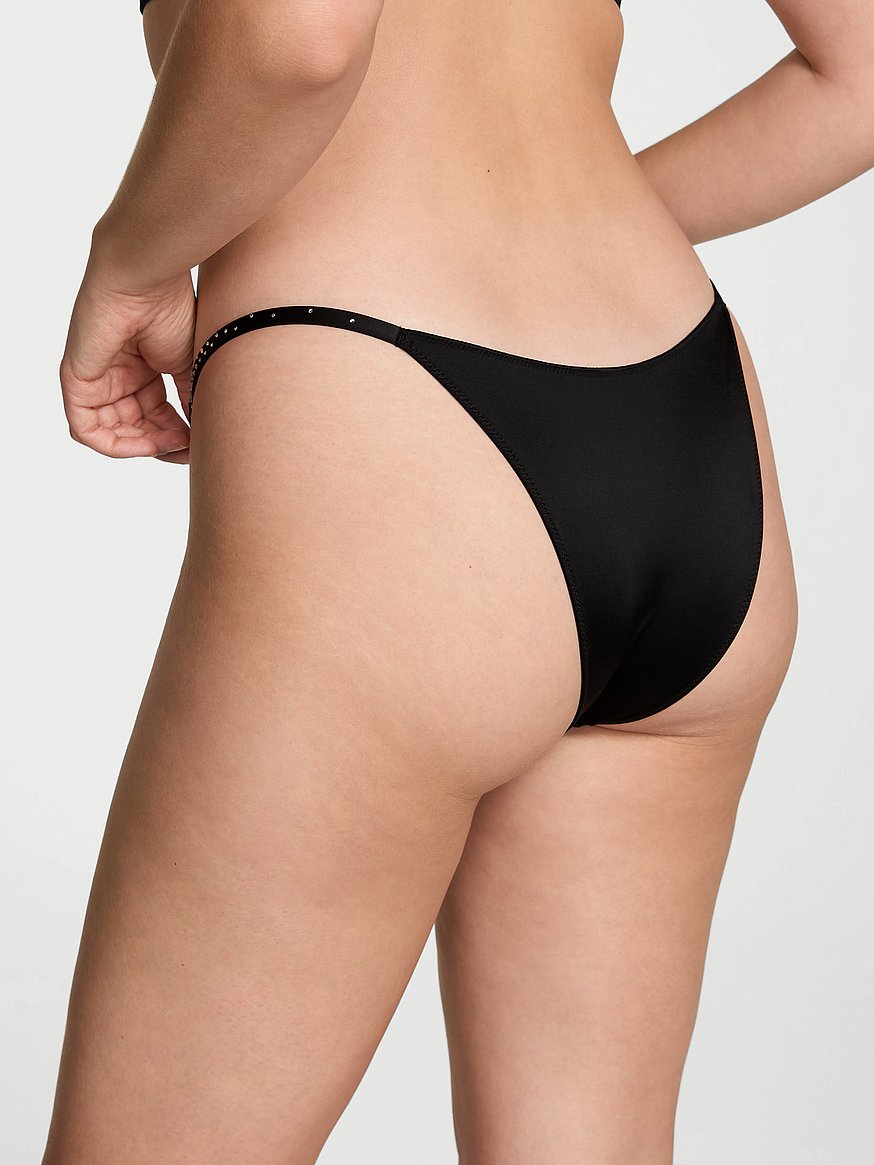Sparkle Crystal Shine Strap Brazilian Panty