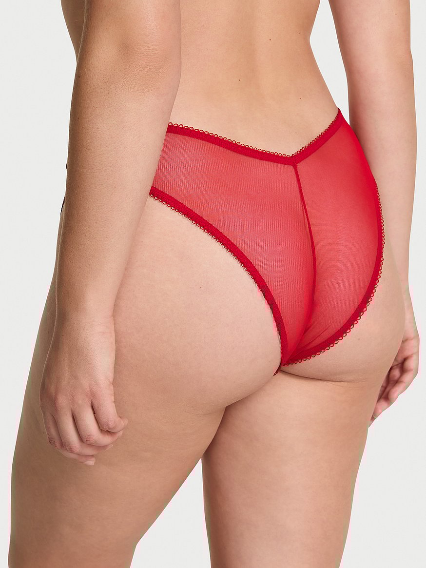 Beautiful Bows Embroidery Brazilian Panty