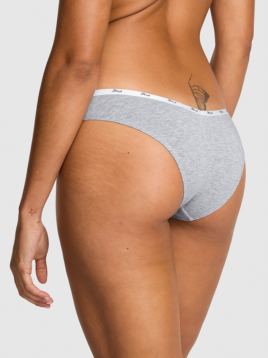 Logo Cotton Tanga Panty