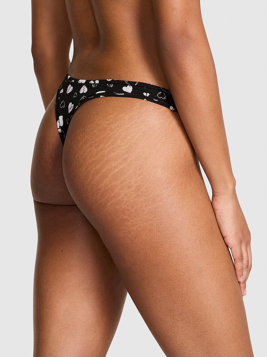 Cotton High-Leg Thong Panty