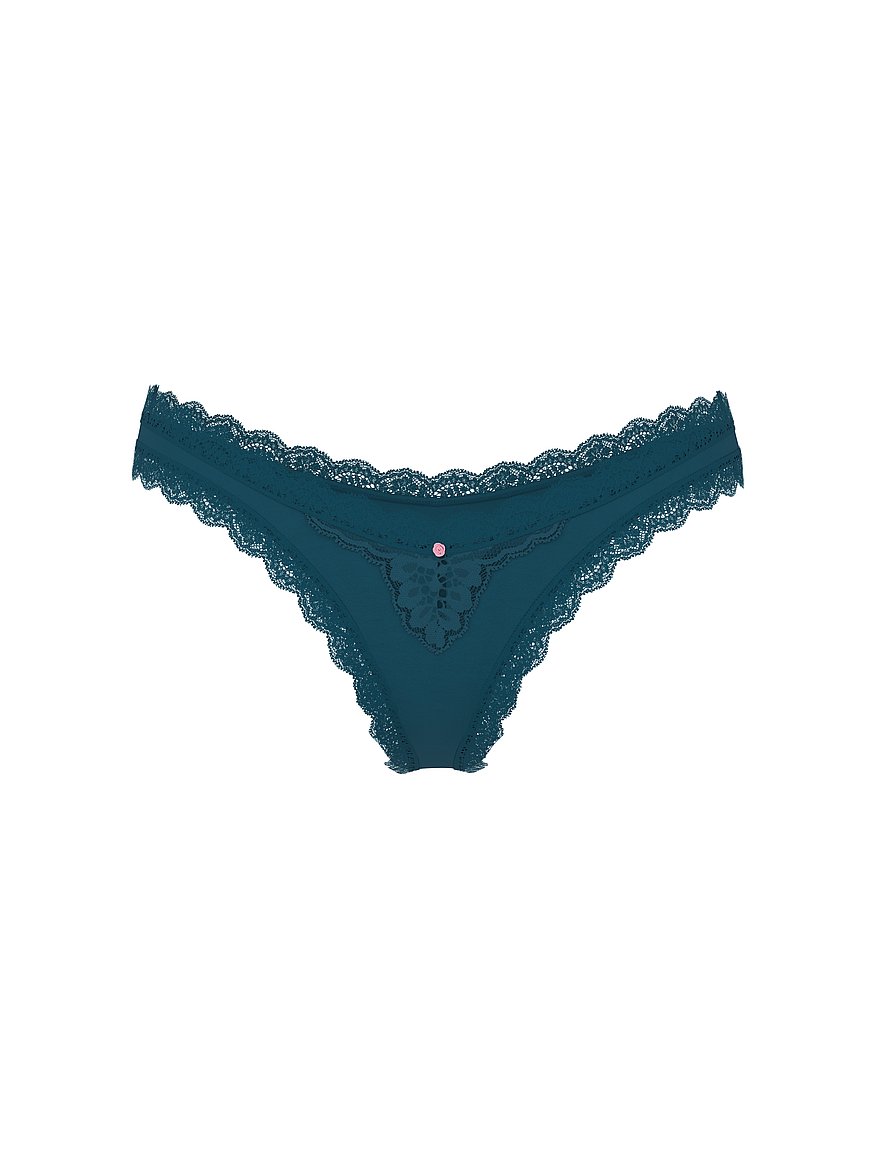 Lace-Trim Brazilian Panty