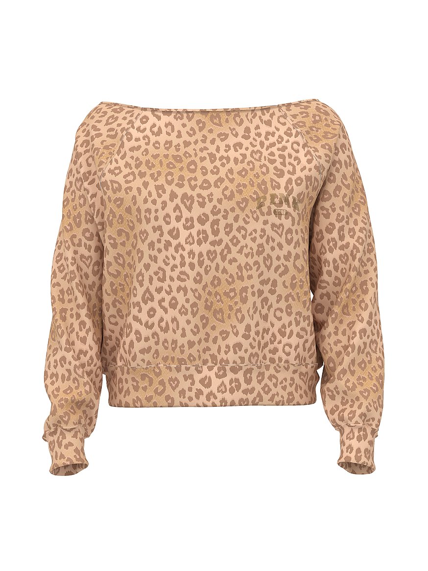 Ivy Fleece Off-The-Shoulder Sweatshirt