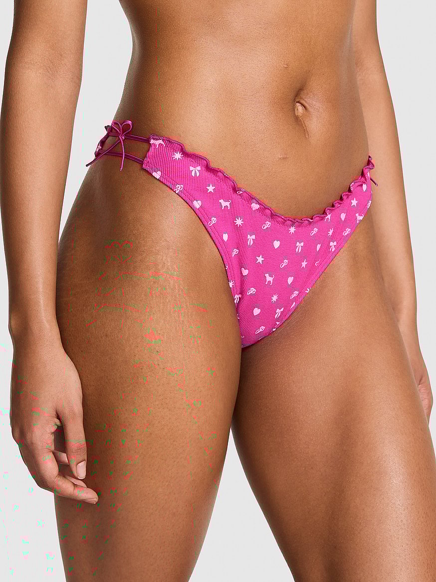 Cotton Side-Tie Thong Panty