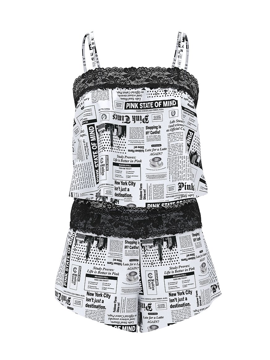 Wink Lace-Trim Cami & Shorts Set