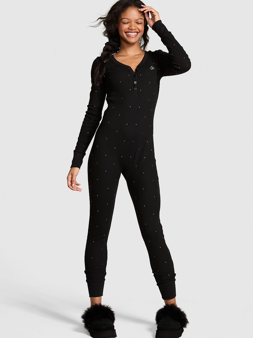 2-Piece Thermal Scrunchie & Long Onesie Set