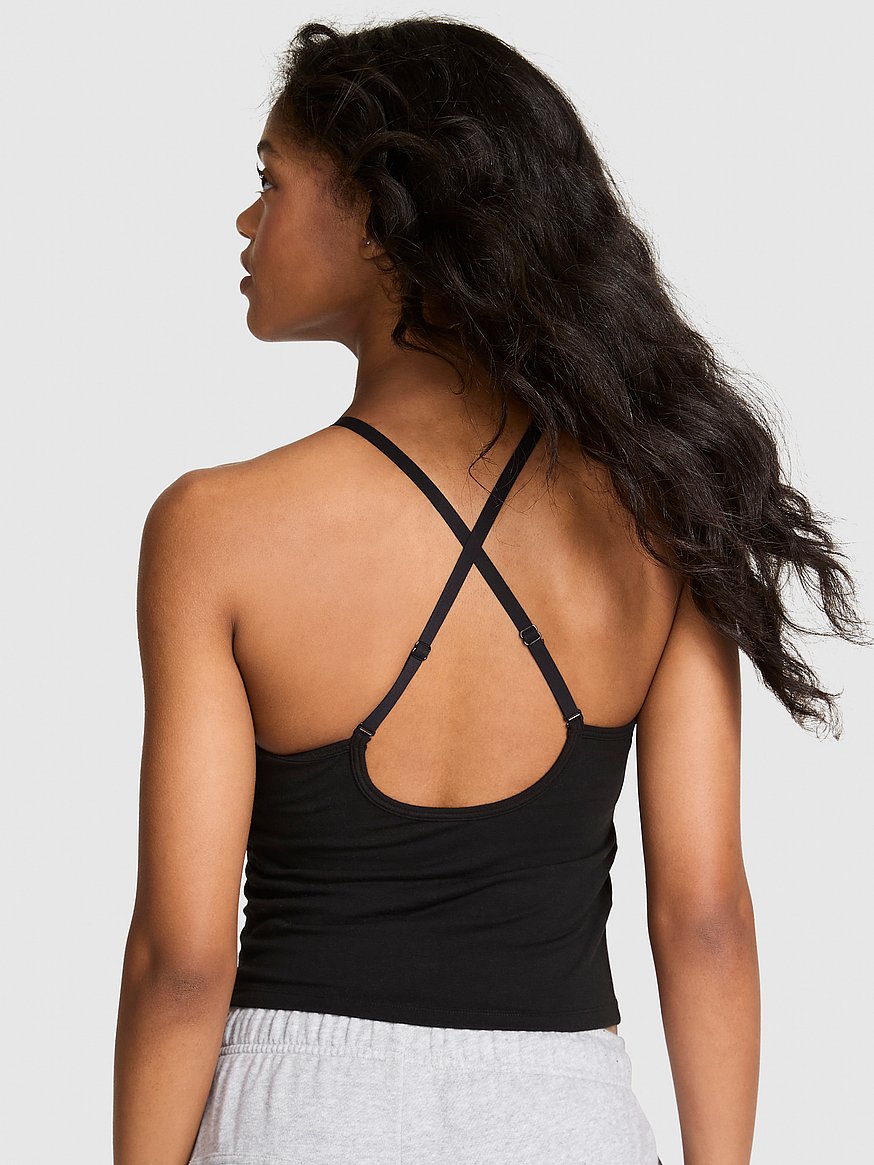 All-Day Cotton High-Neck Bra Tank