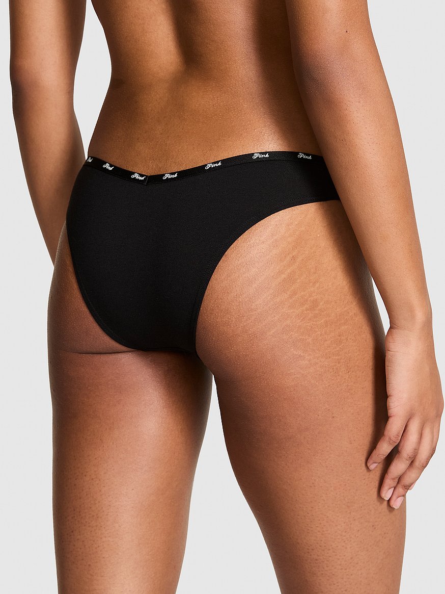 Logo Cotton Tanga Panty