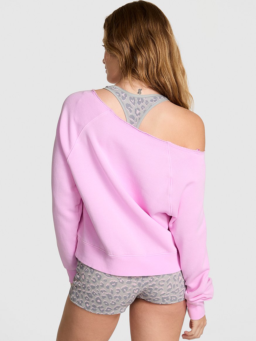Ivy Fleece Off-The-Shoulder Sweatshirt