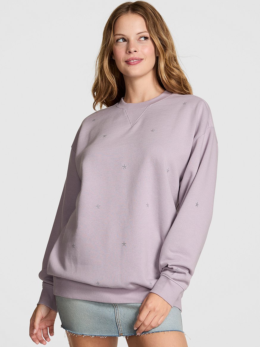 Ivy Fleece Oversized Crew Sweatshirt