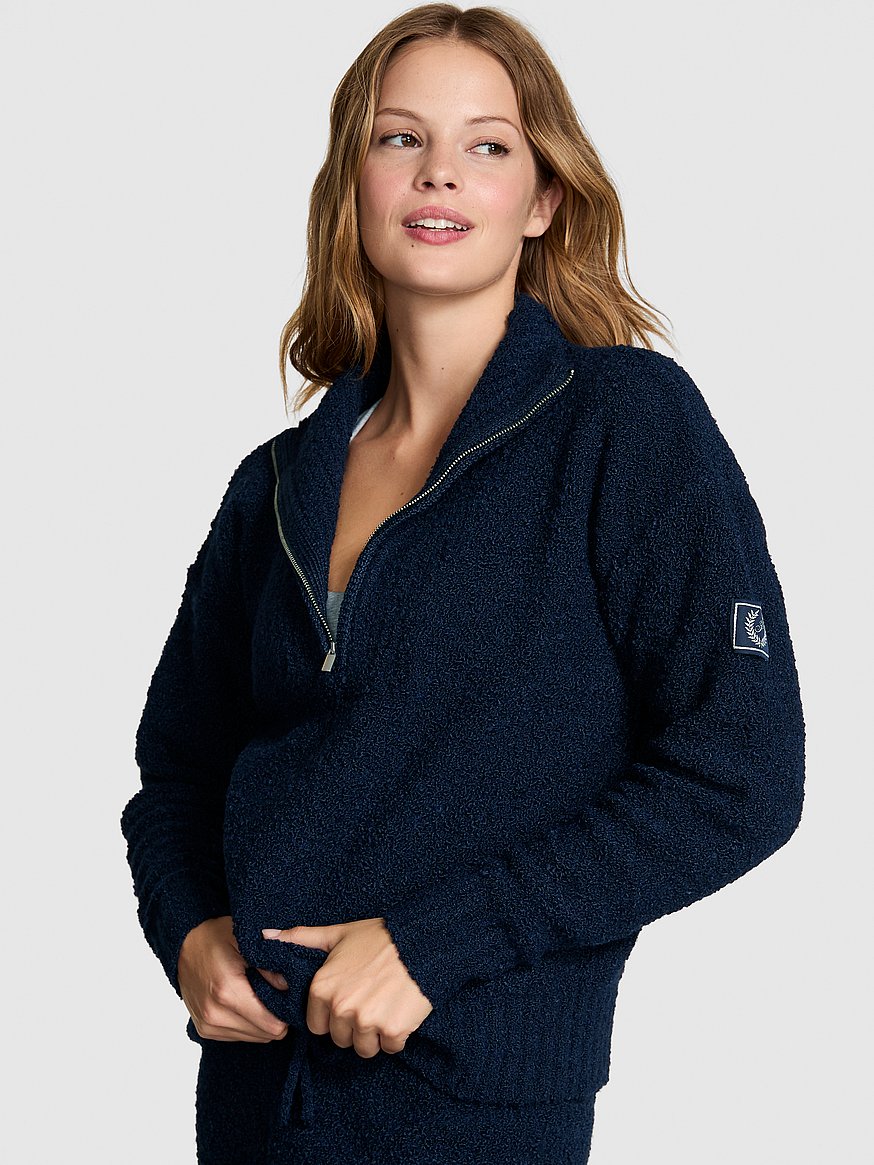 Cozy Bouclé Half-Zip Sweater