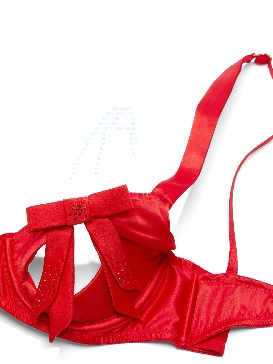Wicked Twinkle Bows Unlined Open-Cup Balconette Bra